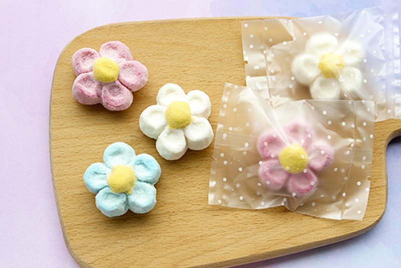 Dotty Scrub Bags - Italian Flower Marshmallow Single Entry | Candy Party Sharing - Snacks - Fresh Ingredients Multicolor