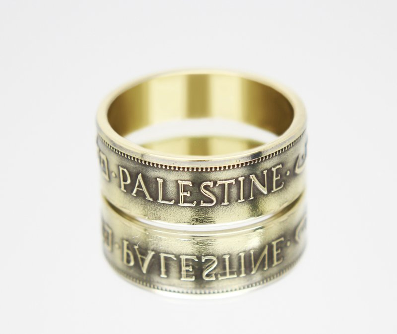 Palestine Coin Ring 20 miles 1927-1941 (replica) coin rings for men coin ring - 戒指 - 其他金屬 