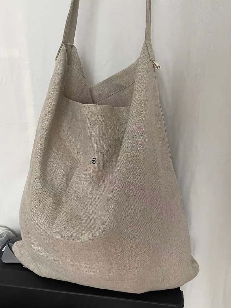 3rd Paradise Italian imported Linen shopping bag large/small signature bag - กระเป๋าแมสเซนเจอร์ - วัสดุอื่นๆ 