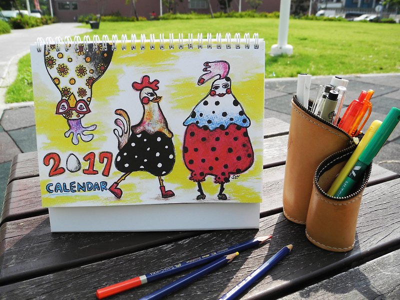 2017 Desk Calendar/Almanac/PuChi/Self-portrait-Daily Series - Calendars - Paper Multicolor