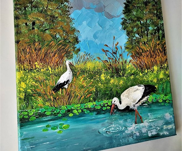 水彩画絵 絵画 アクリル画 動物 鳥 アート インテリア 雑貨 おしゃれ かわいい 鳥 - 絵画
