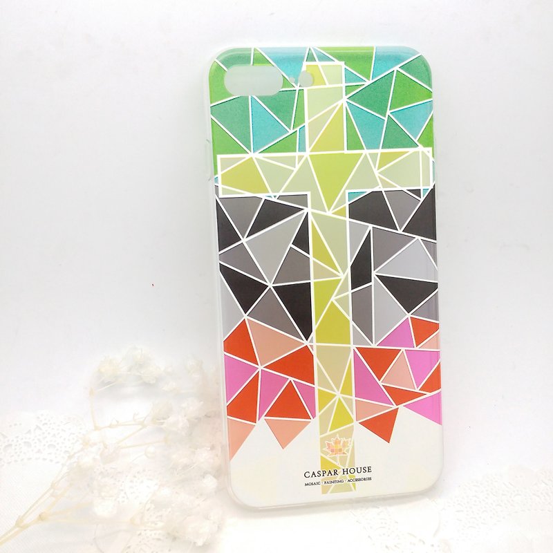 Mosaic phone case - cross - Phone Cases - Plastic Multicolor