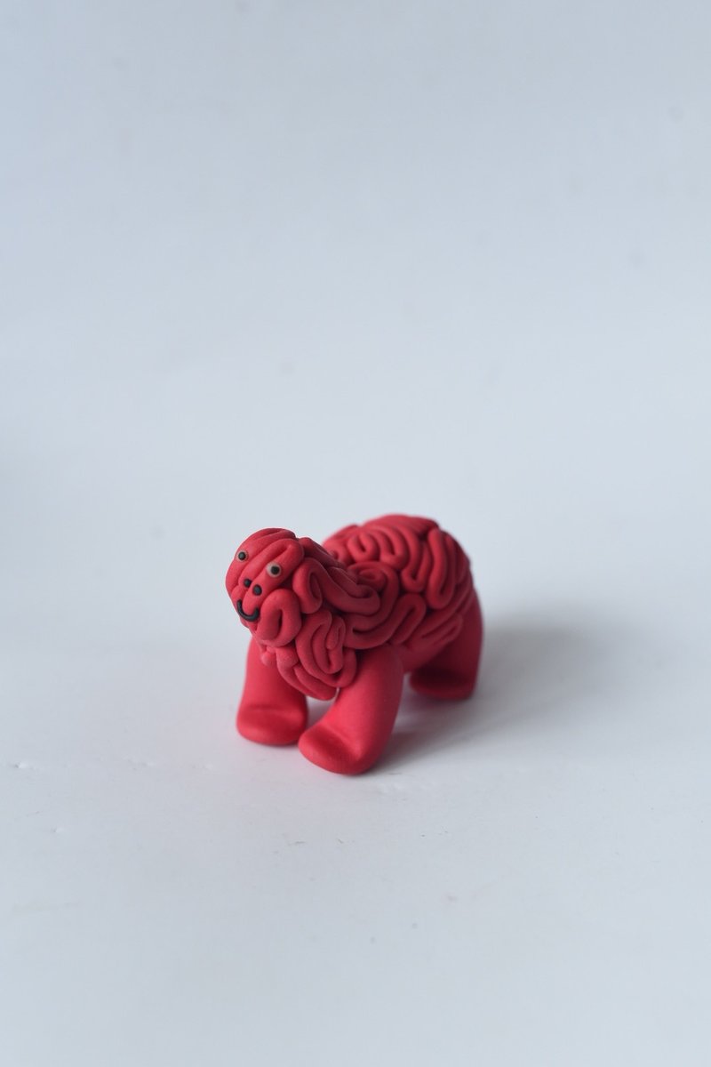 紅腦可愛鬼 - 擺飾/家飾品 - 黏土 紅色