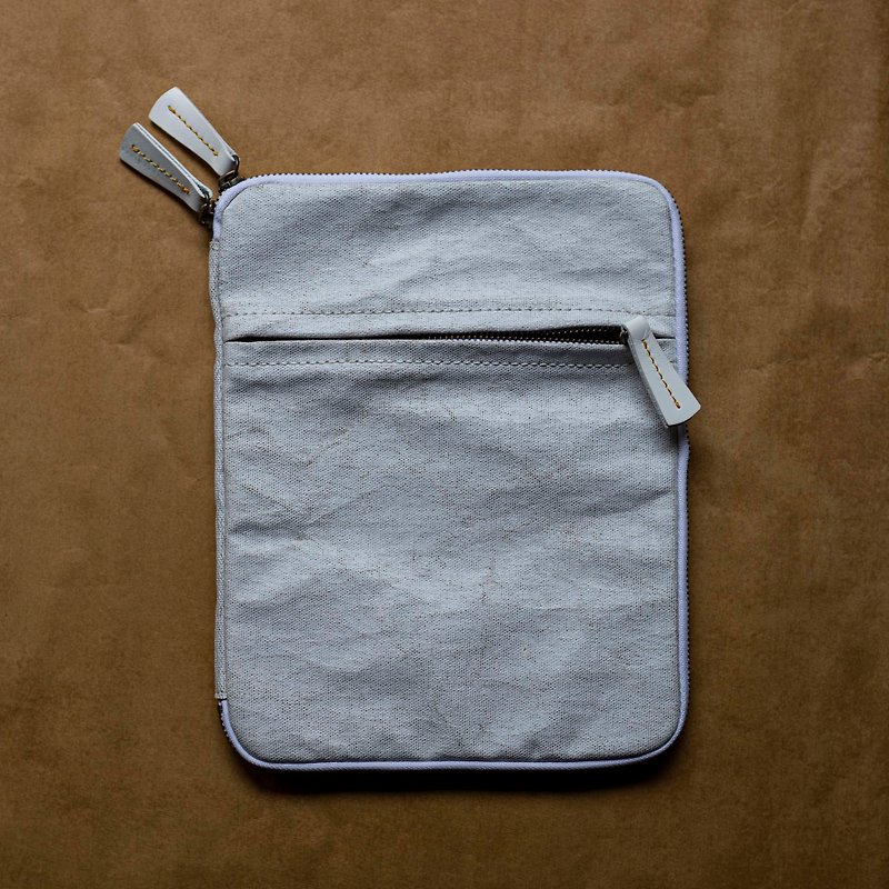 CHEEZ CHEEZキャンバス鞄Ipadバッグ - タブレット・PCケース - その他の素材 ホワイト