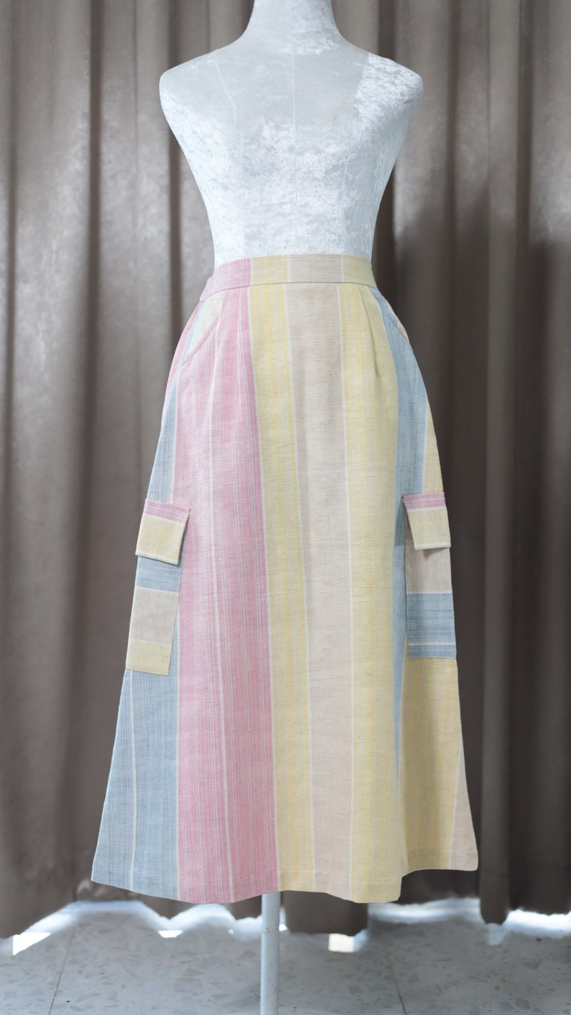 Loom & Leaf - Artisanal A-Line Skirt - 裙子/長裙 - 棉．麻 多色