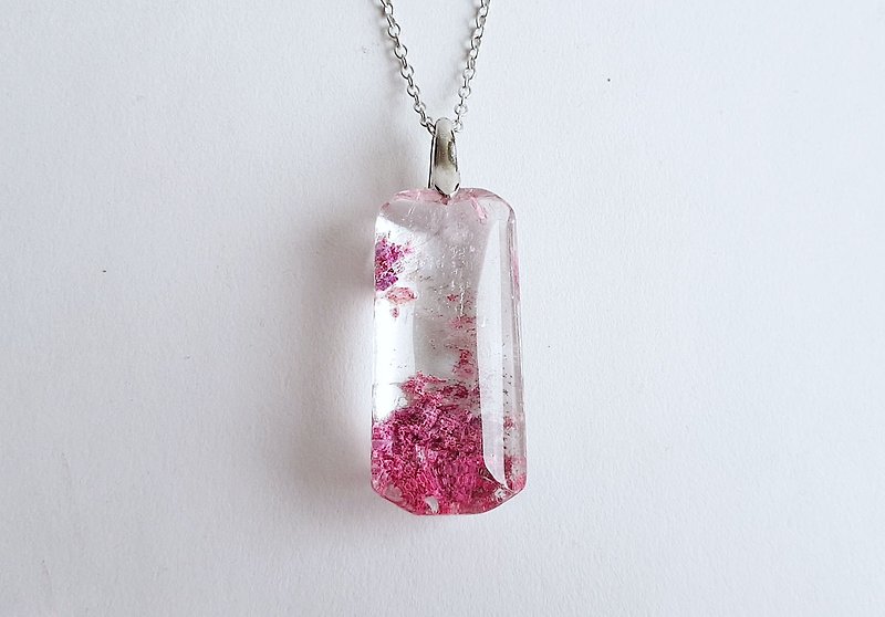 Gemstones Sakura Natural Ore Red Ghost Necklace - Necklaces - Gemstone Pink