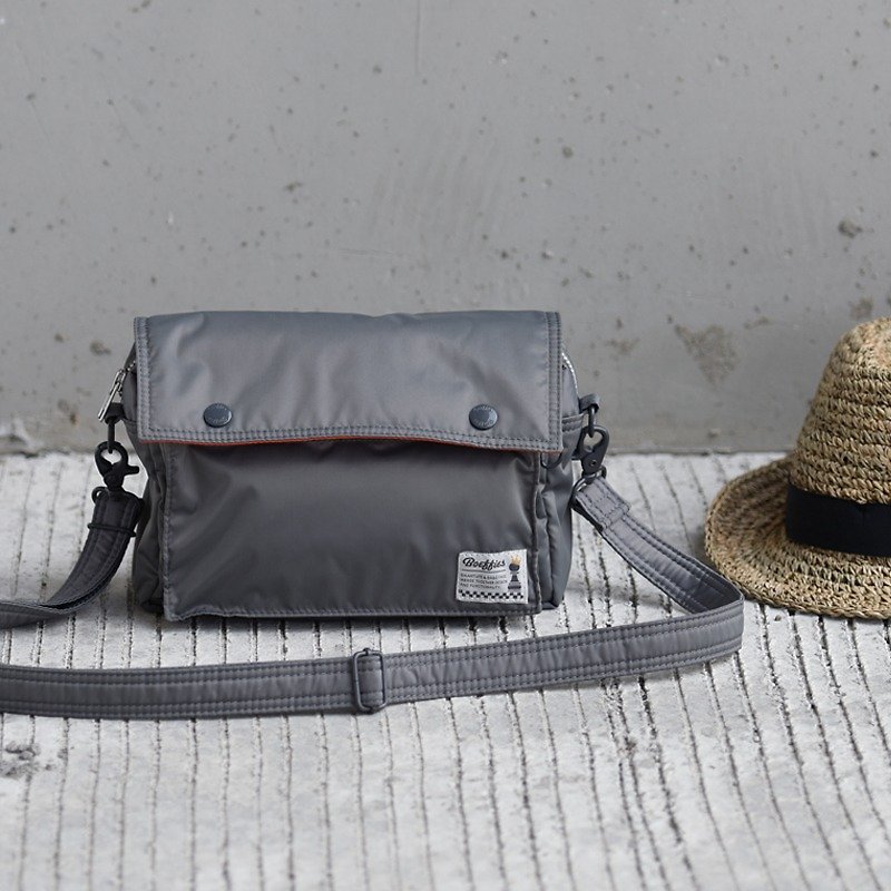 Boeffies Fantastic 輕量經典小側斜背包 - 星綻灰 Shoulder Bag - 側背包/斜背包 - 防水材質 灰色