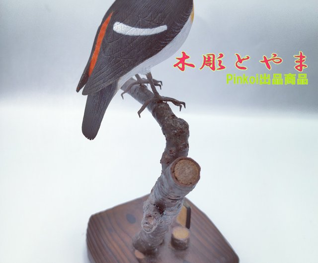 キビタキ【木彫バードカービング】 - ショップ 木彫とやま 置物 - Pinkoi