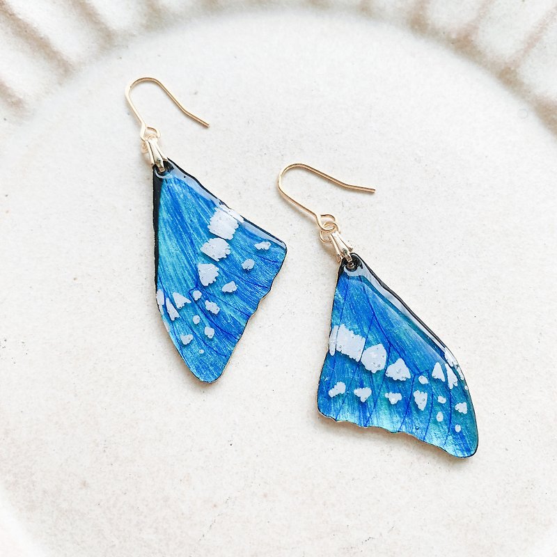 Cypris Morpho Wing Earring - Earrings & Clip-ons - Plastic Blue
