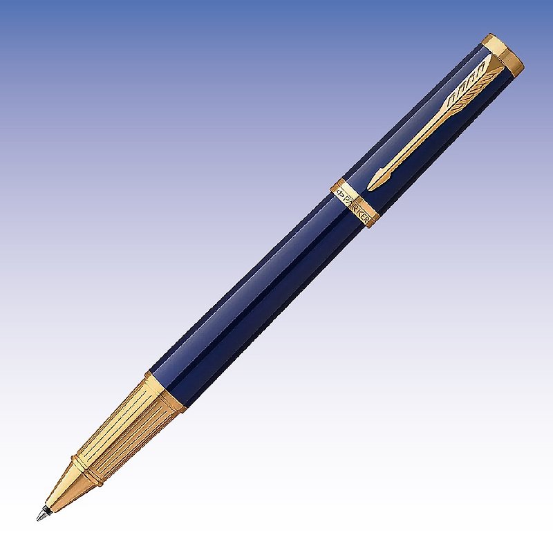 Parker Elite Series Deep Sea Blue Ball Pen Free Engraving - ไส้ปากกาโรลเลอร์บอล - โลหะ สีน้ำเงิน