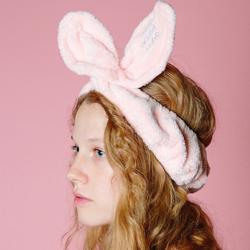 兒童節禮物 COOL ENOUGH STUDIO 可愛兔耳髮箍PINK - 髮飾 - 其他材質 