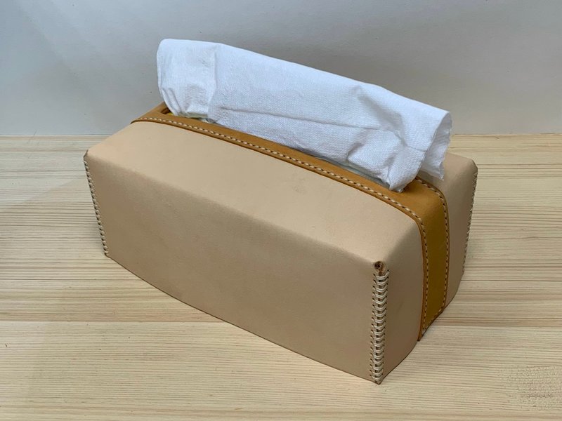 Genuine leather Tissue Box - Tissue Boxes - Genuine Leather Brown