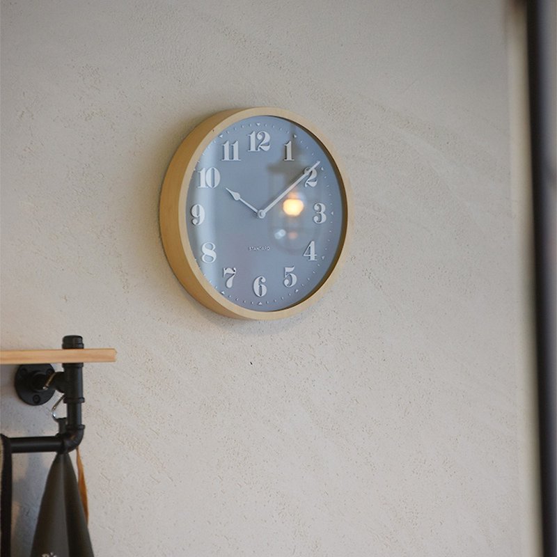 Twedt  - グレーフィールドウォールクロック - 時計 - 木製 シルバー