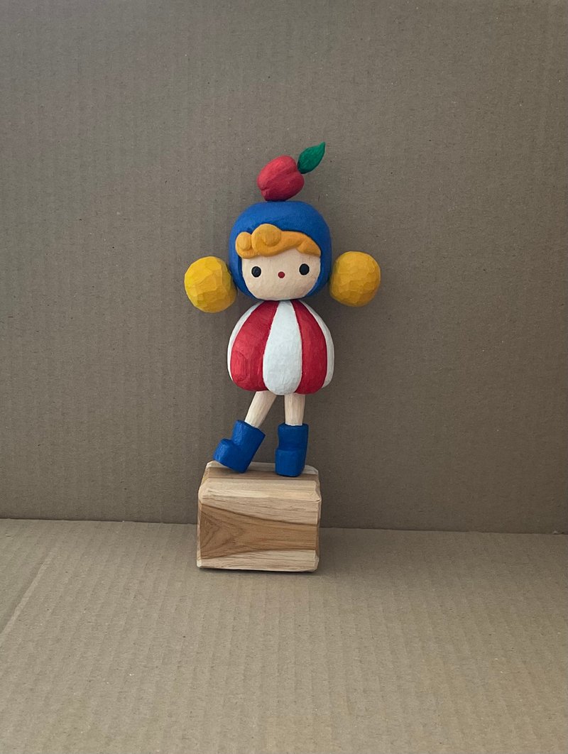 Wood carving My Little Girl Circus Theme - Stuffed Dolls & Figurines - Wood 