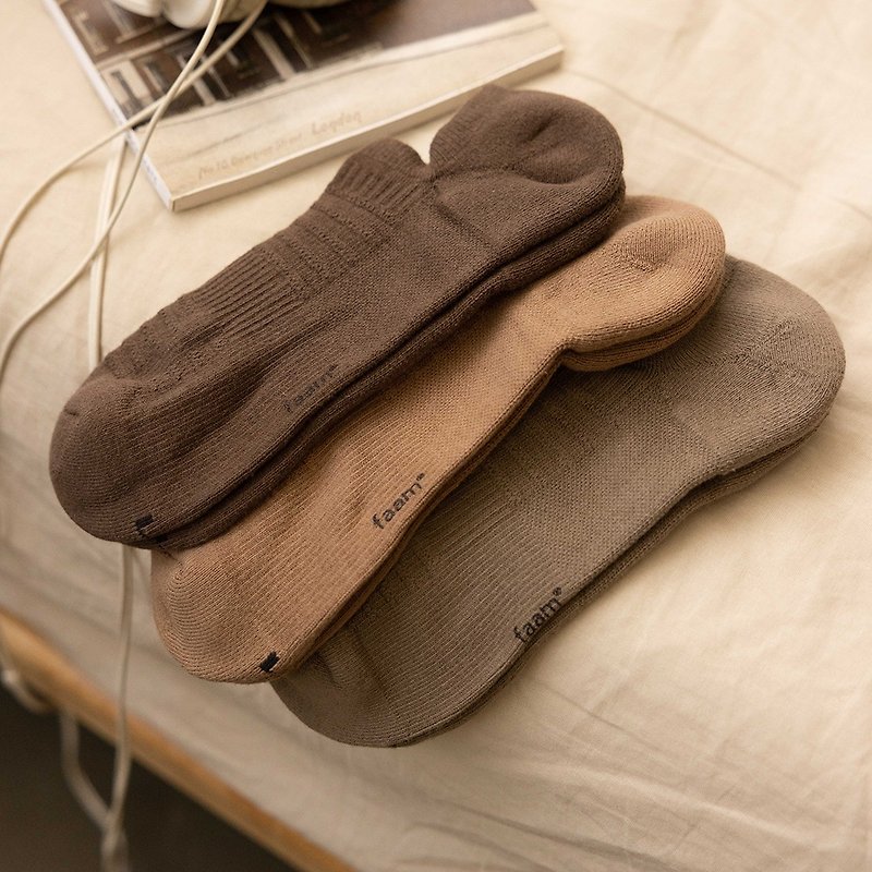 ESSENTIAL LOW CUT - Ankle socks with antibacterial sole and thickening - Socks - Cotton & Hemp Brown