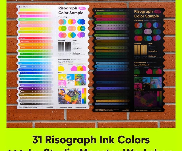 30-Colour Risograph Overprint Colour Chart