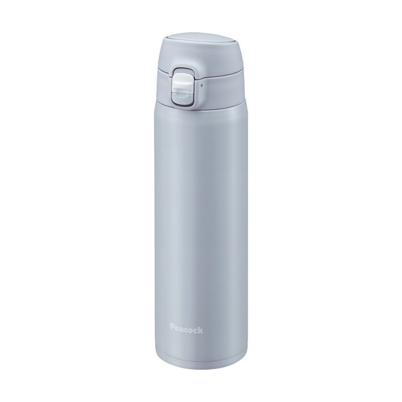 [Peacock] 700ML Stainless Steel Cold Insulation Cup Lightweight Accompanying Bomb Lid Straight Drink-Pearl Grey - Vacuum Flasks - Stainless Steel Gray