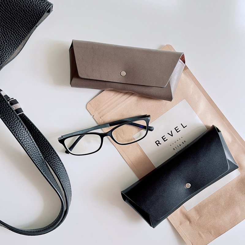 REVEL 植鞣皮革立體眼鏡盒 - 眼鏡/鏡框 - 真皮 