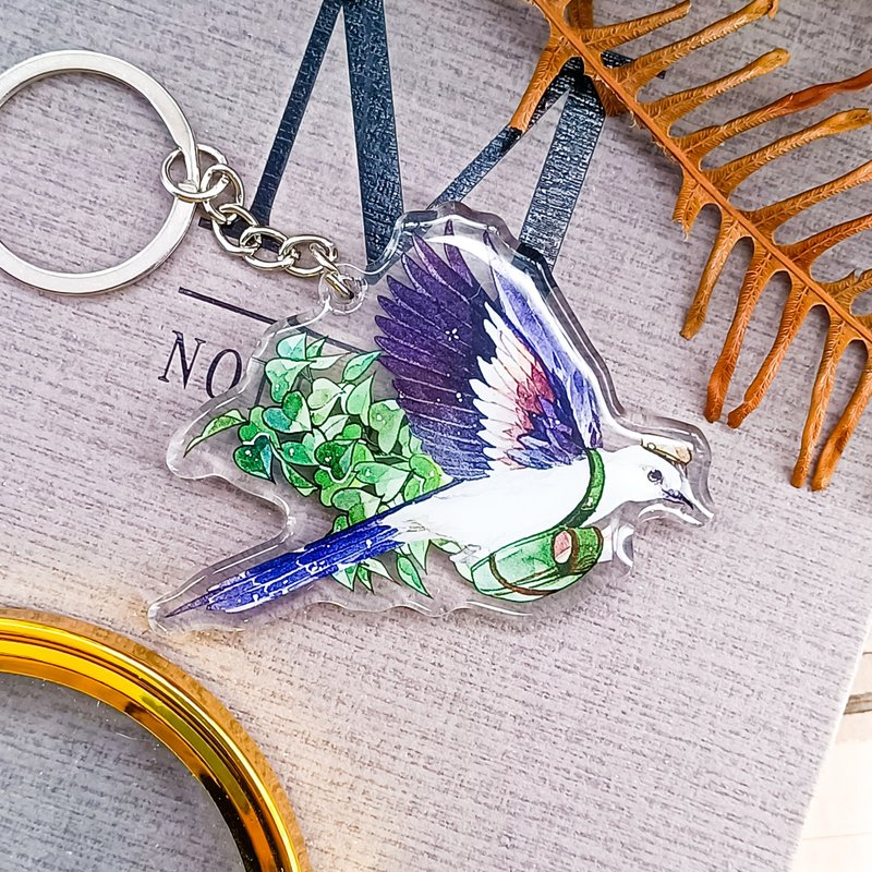 381信鴿F Homing Pigeon F - 鑰匙圈/鑰匙包 - 塑膠 多色