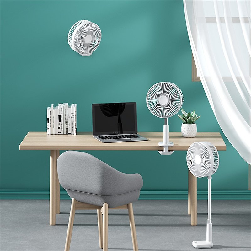 【12% off area】F23 Integrated Desktop Clip Fan - Electric Fans - Plastic White