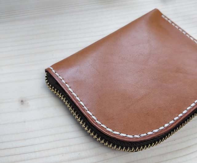 Veki Women's Wallet Double Zipper Pocket Wallets with Wrist Strap, Leather Credit Card Purse for Women Men (Brown)