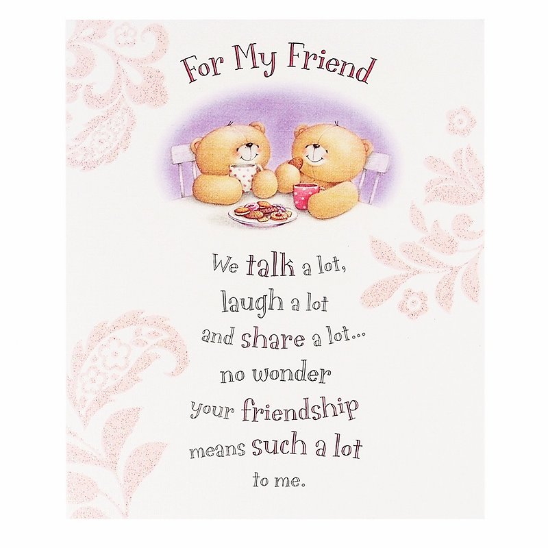 I cherish our friendship [Hallmark-ForeverFriends-Card Friendship and Lasting] - Cards & Postcards - Paper White