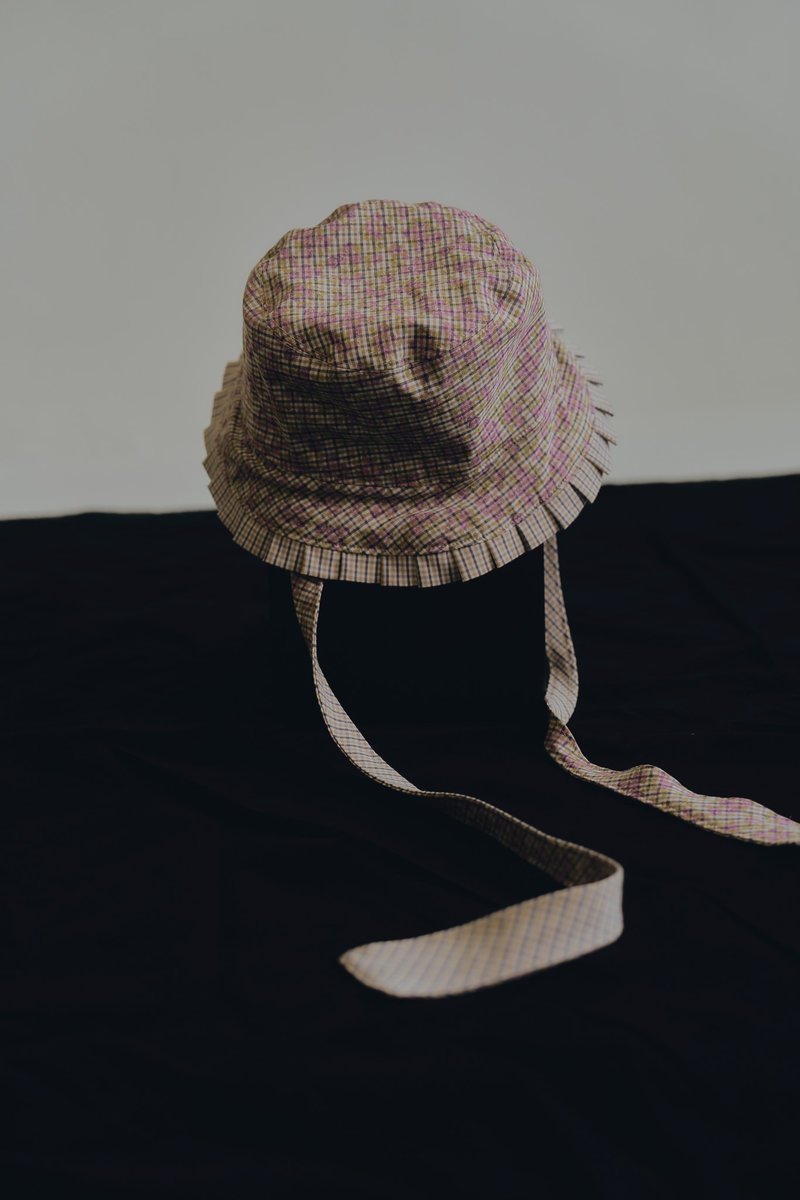 handmade floral reversible pleated hat   花漾手工百褶帽 - 帽子 - 棉．麻 多色