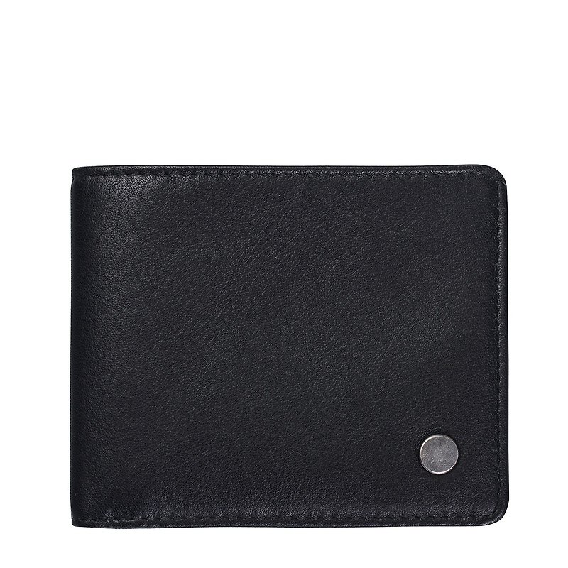 LEONARD short clip _Black / black - Wallets - Genuine Leather Black