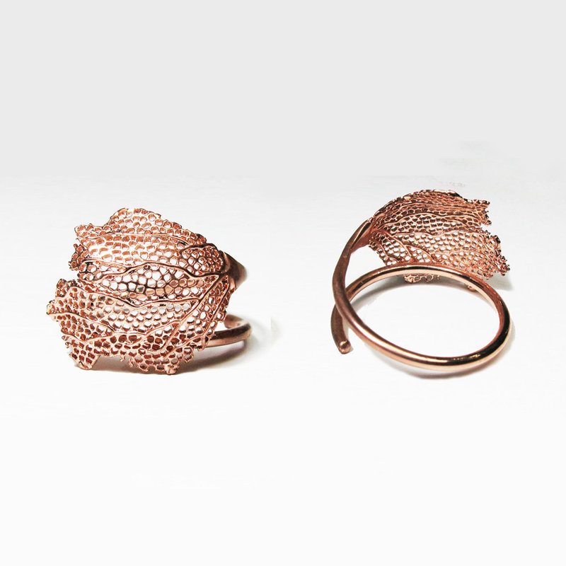 【雙11折扣】Silver Ring Coral  Ring  Adjustable Ring - 戒指 - 純銀 