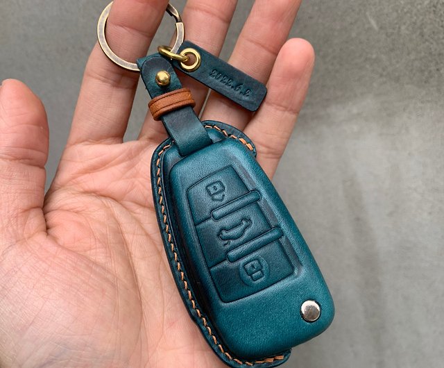 Leather car key case, car key cover - Shop Shao Leather Keychains - Pinkoi