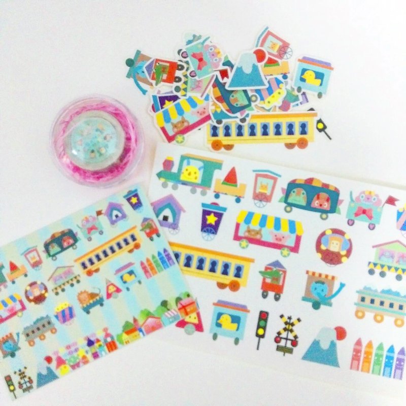 Fairy Tale Train / paper tape Packages - Washi Tape - Paper 