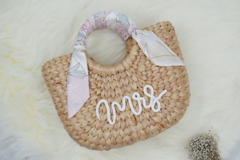 Woven bag Summer bag Beach bag - 手提包/手提袋 - 植物．花 