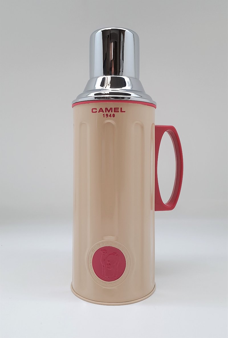 Camel brand 1.1L glass bladder vacuum insulated pot candy color body apricot 312BG - กระบอกน้ำร้อน - วัสดุอื่นๆ สีส้ม