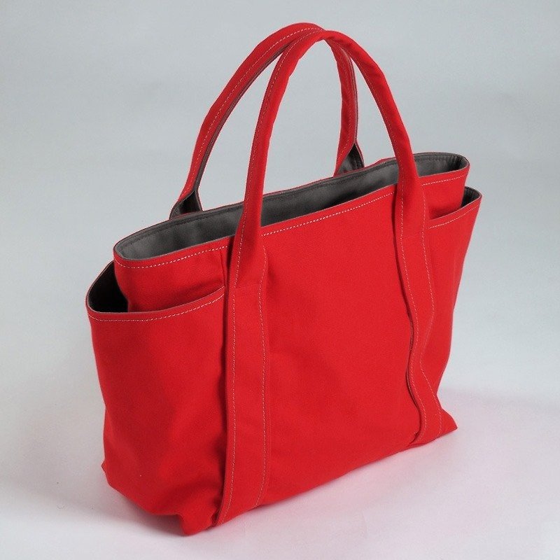 萬用工具袋-紅色(中型) - 側背包/斜背包 - 棉．麻 紅色
