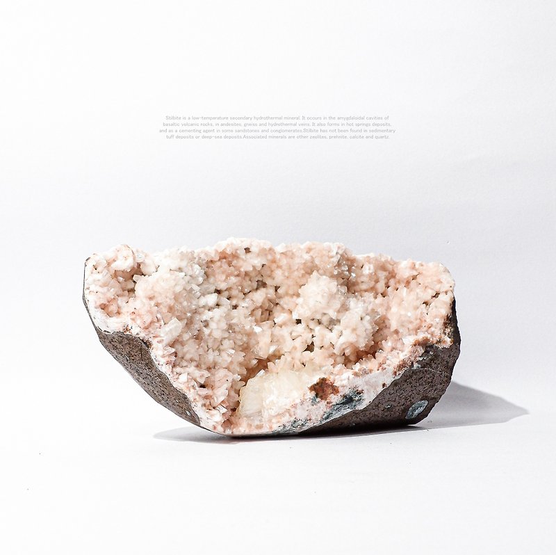 Indian Stilbite Nest - Items for Display - Stone Pink