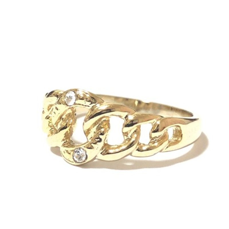 Circle Chain Ring. - 戒指 - 其他金屬 金色
