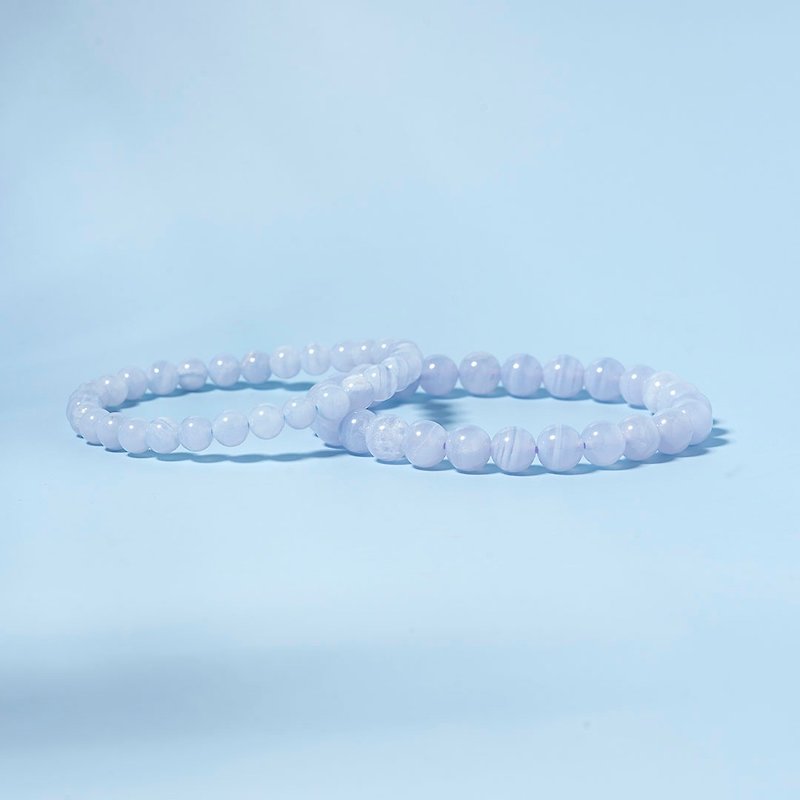 3-day shipping blue agate bracelet | Enhance expression and persuasion - สร้อยข้อมือ - คริสตัล สีน้ำเงิน