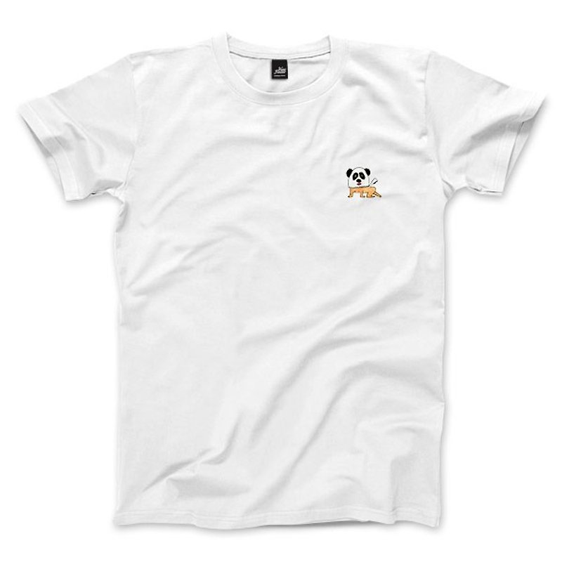 Bear Flying Up-White-Unisex T-shirt - เสื้อยืดผู้ชาย - ผ้าฝ้าย/ผ้าลินิน 