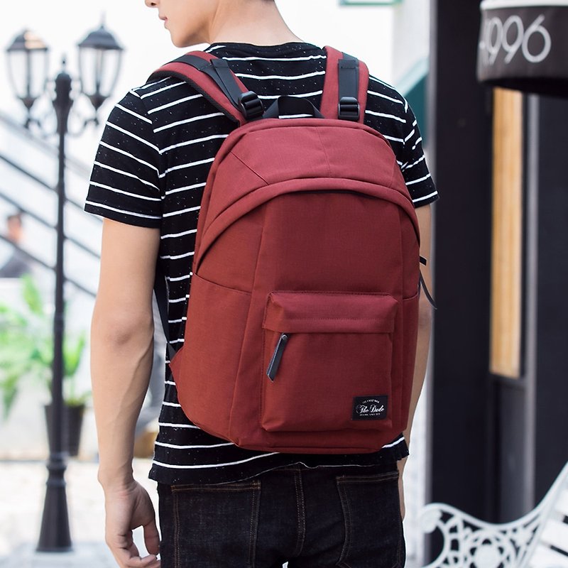 Hong Kong brand casual backpack waterproof simple design bag Eagle - red - Backpacks - Other Materials Red