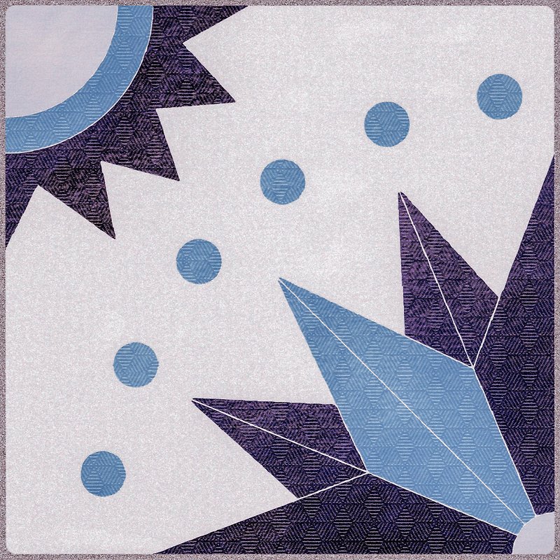 SSGH39 (Delft blue continuous tile)-MIT pseudo-porcelain square tile sticker (no glue residue)
