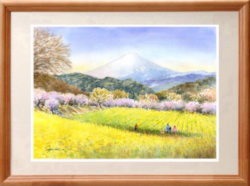 Amazon.co.jp: 徳力富吉郎『嵐山春景』木版画 風景画 京都 渡月