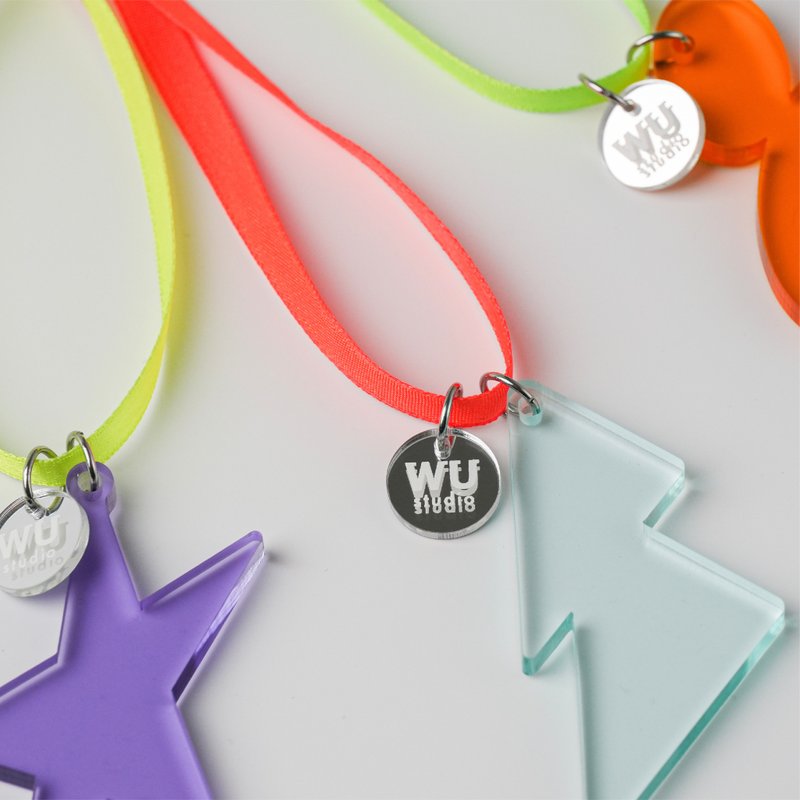 Christmas tree pendant-set discount area - ของวางตกแต่ง - อะคริลิค หลากหลายสี