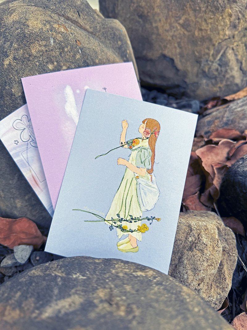 Postcard Vol.7 Fresh and fresh - การ์ด/โปสการ์ด - กระดาษ สีม่วง