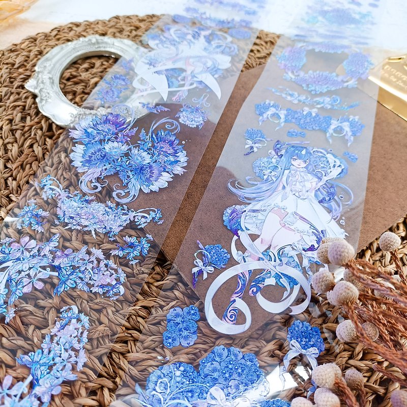 青い花の妖精1 PRO / 装飾テープ - マスキングテープ - プラスチック 多色