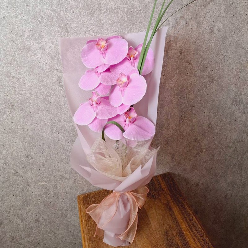 蘭心盈香鮮花花束 | 畢業 生日 送禮首選 | 台北可自取 - 乾燥花/永生花 - 植物．花 橘色