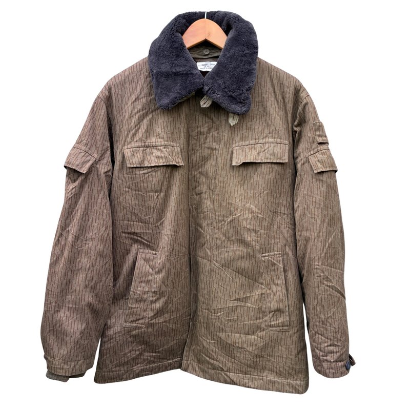 Vintage East German Army Rain Drop Camo Quilted Combat Field Jacket - 男夾克/外套 - 棉．麻 綠色
