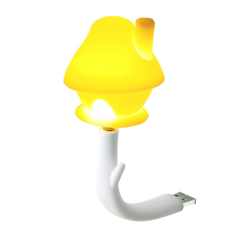 Vacii DeLight マッシュルームハウス USB シチュエーションライト/ナイトライト/ベッドサイドランプ-イエロー - 照明・ランプ - シリコン イエロー
