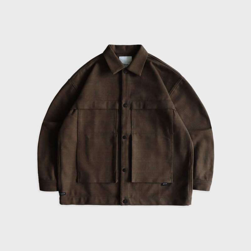 DYCTEAM - Loose patch pocket shirt - Men's Coats & Jackets - Other Materials Brown