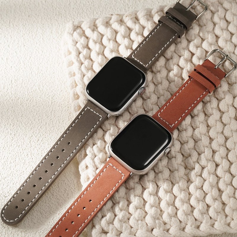 Apple watch - [Advanced Sense] Car line genuine leather Apple watch strap - สายนาฬิกา - หนังแท้ 