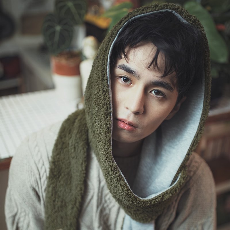 日暮里男子_系列 - 春分 * 帽子圍巾 - 圍巾/披肩 - 棉．麻 綠色